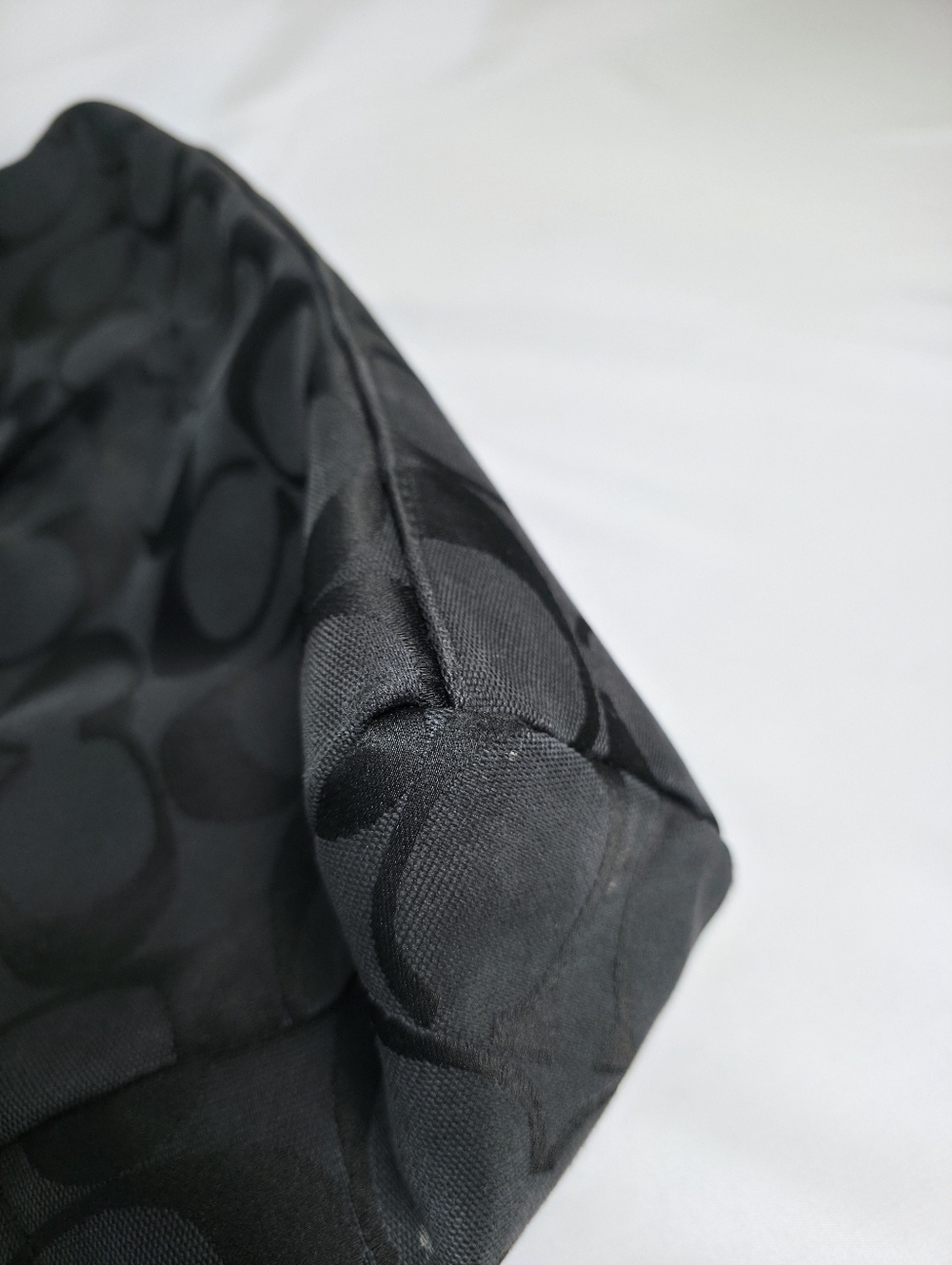 PROJECT Coach Black Canvas Tote 'C' Monogram Huge Shoulder Laptop Diaper Bag Y2K - Picture 7 of 16